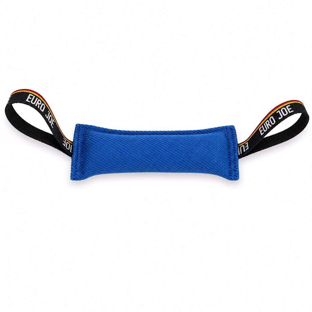 mordedor azul para perros eurojoe talla M, material de lona francesa no toxico