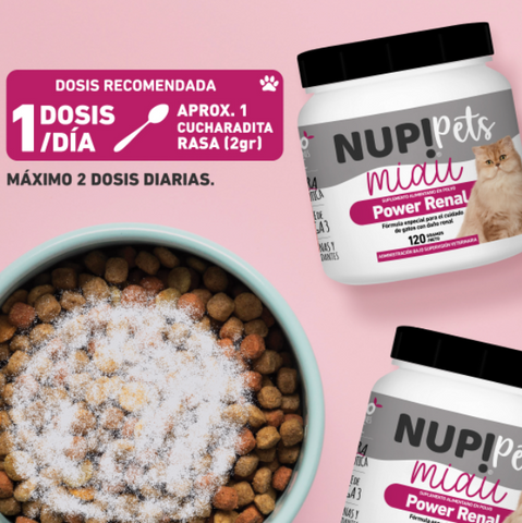Power Renal NUP!Pets Miau – coadyudante al daño renal en Gatos (120gr 2 meses)